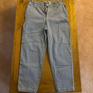 Cropped Striped Pants